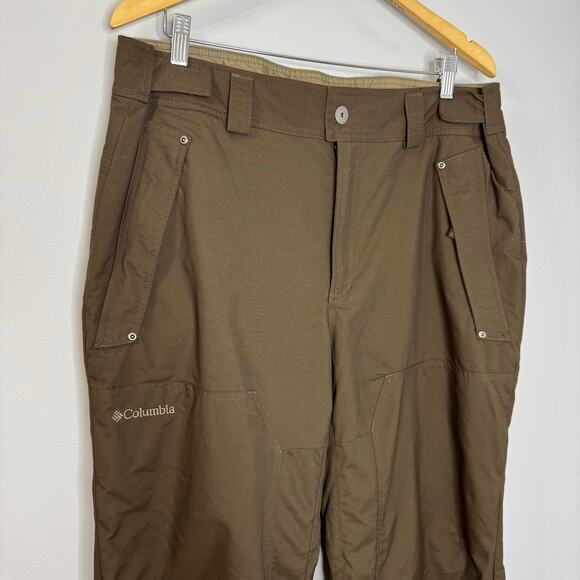Columbia Mens Winter Snowboard Ski Pants Brown Omni Tech Outdoor Sz L - Picture 3 of 12